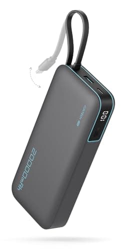 CUKTECH CP25 Power Bank 20.000mAh, Batería Portátil con Cable USB-C Integrado, PD 45W powerbank con 1 x USB-A, Batería Externa Carga Rápida Compatible iPhone 17 Pro MAX, Galaxy, Xiaomi, MacBook