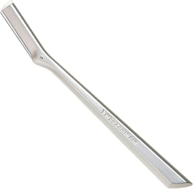 TWEEZERMAN Afeitadora de vello facial (depilación precisa, con cuchilla de afeitar, acero inoxidable), plata