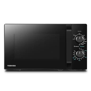 Toshiba MW2-MG20P(BK) Horno Microondas 20 L, Grill 800W/1000W, con Crispy Grill y Función de Cocción Combinada, 9 Niveles de Potencia, Bombilla LED, Fácil Descongelación, Negro