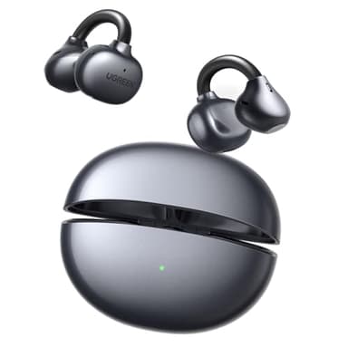 UGREEN ClipBuds Auriculares Inalámbricos Bluetooth 6.0 con Diseño Abierto Reducción del Ruido con ENC AI 4 Micrófonos Personalización de App 30H Reproducción Carga Rápida USB-C IPX5 Impermeable
