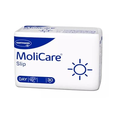 MoliCare® Slip Day - Pañales para adultos para incontinencia urinaria y fecal moderada a grave durante el día, fiables, cómodos y discretos, talla M (90-120 cm de circunferencia, 30 unidades)