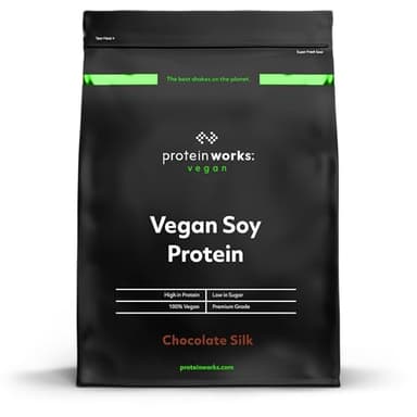 Proteína De Soja 90 (Aislado) | 100% Vegano, Procedente De Fuentes Sostenibles, Bajo En Grasas, Sin Azúcares Añadidos, Sin Gluten | THE PROTEIN WORKS, Chocolate Suave, 500g