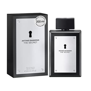 BANDERAS Perfumes, The Secret, Eau de Toilette para Hombre, Larga duración, Fragancia elegante, dinámica y masculina, Notas frutales y de cuero, 200 ml, El embalaje puede variar