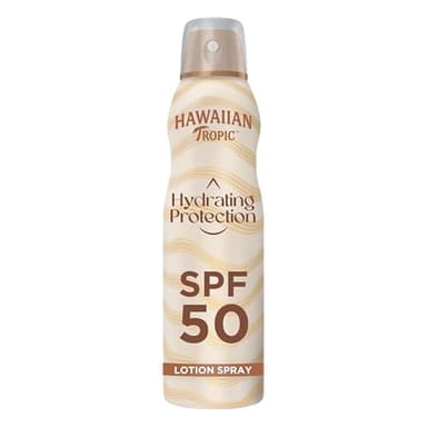 Hawaiian Tropic Bruma Hydrating Protection SPF 50 - Loción Solar Protectora en Spray de Vaporización, Resistente al Agua hasta 12 Horas, Bruma Solar de 220 ml (Individual)