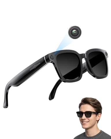 Gafas Inteligentes 2026 Con Cámara y Bluetooth, 8 Mpx, 32 GB, HD 1200p, Con Funciones de Grabación de Fotos, Vídeo y Audio, Traducción en Tiempo Real, Asistente de Voz y Reconocimiento de Objetos