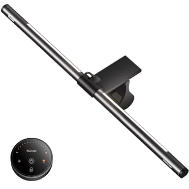 Quntis Lampara Monitor con Retroiluminación, 51cm Luz de Monitor Curvo con Control Remoto y Regulación Continua, Protección Ocular Barra Luz Monitor para el Hogar Oficina Estudio