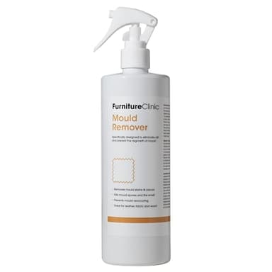 Spray quitamoho Furniture Clinic - Elimina el moho y las esporas con el contacto y evita su reaparición – Elimina las manchas difíciles de moho en textiles, cuero y madera – Seguro – 500 ml