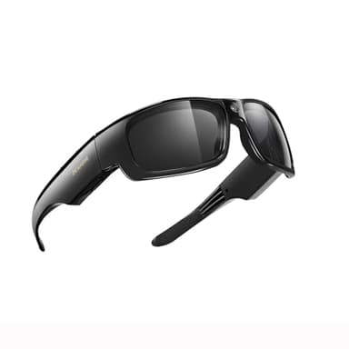 OhO Gafas de sol de video, cámara de grabación de vídeo Full HD de 32 GB 1080P con cámara integrada de 15 MP y lente intercambiable con protección UV400 polarizada
