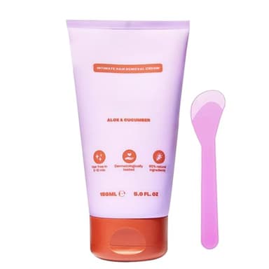 Nybhyjka crema de depilación para piernas, área depilatoria de área íntima para la cara, fórmula, crema de depilación íntima de confort, crema depilatoria para zonas y axilas de bikini, 150 ml