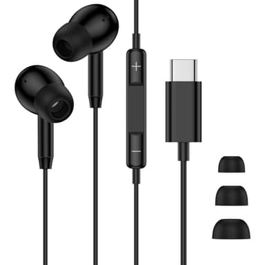 Auriculares USB C con Cable para Samsung Galaxy S25 S24 S23 A16 A36 A55 A56, Auriculares Tipo C con micrófono, Auriculares intrauditivos con Cable, Auriculares USB Tipo C para Google Pixel 10 9 8 7 6