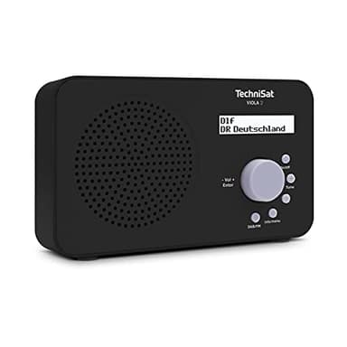 TechniSat VIOLA 2 - Radio DAB Portátil (DAB+, FM, Altavoz, Conexión para auriculares, Pantalla de dos líneas, Control de Botones, Pequeño, 1 Watt RMS) Negro