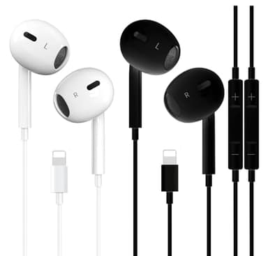 Auriculares Lightning, auriculares con cable Lightning para Apple iPhone 14/14 Plus/13/12/11/8/7 X Pro Max, [Certificado MFi] auriculares in-ear de audio HiFi estéreo