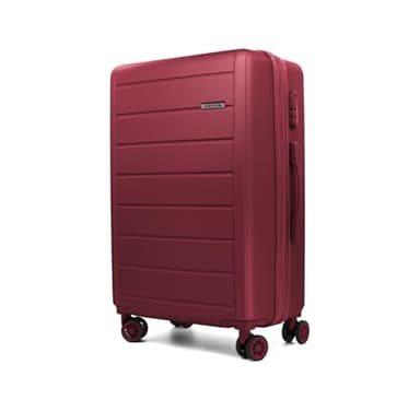 VOYAN Maleta Grande 23kg SDR Granate 68x46x28 Expandible, Maleta de Viaje para Facturar, Trolley Rigido ABS Ligero, 4 Ruedas 360°, Maleta Familiar Resistente con Cerradura de Seguridad