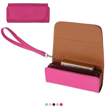 UPSHELL - Funda Compatible con IQOS ILUMA - Funda de ecopiel - Bolsillo/Estuche para Cigarrillos electrónicos con Organizador para Accesorios y recargas (Fucsia)