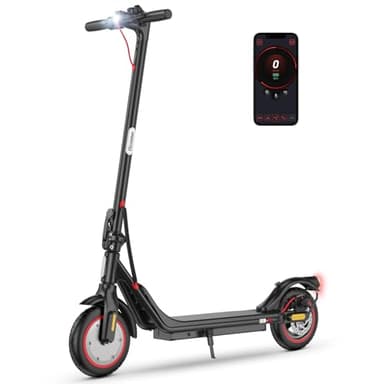 iScooter 8.5" Patinete Eléctrico Adultos Homologado DGT, 500W Motor, Autonomía De 20-25 KM, Máxima 25KM/H, Timbre, App, Frenado Doble, Plegable, Carga 120 KG, 13 KG
