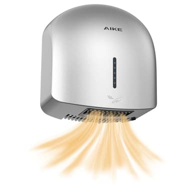 AIKE GentleAir Secamanos Secador de Manos Silencioso, para Hogar & Baños, AC220V-240V, Plata Estelar