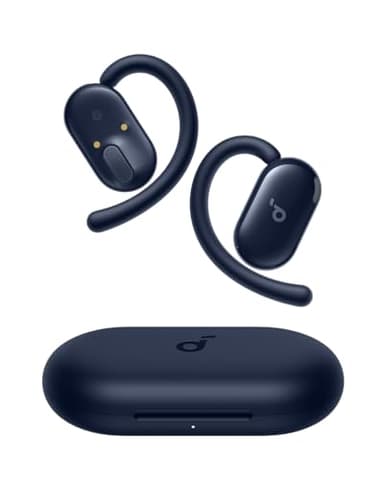 Soundcore Anker V20i Auriculares Open-Ear, Ganchos Giratorios para Orejas, Ajuste Ceñido, Graves Potentes, Llamadas Nítidas, IP55, Luces Led, 36 h de Autonomía, Bluetooth 5.4, Conexión Multipunto