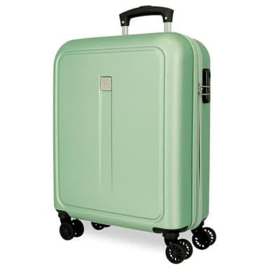 Roll Road Camboya Maleta de Cabina Verde 40x55x20 cms Rígida ABS Cierre de combinación Lateral 37L 2,56 kgs 4 Ruedas Dobles Equipaje Mano