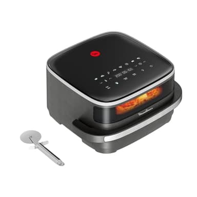 Moulinex Freidora de Aire Easy Fry XL Surface, 2200 W, Doble Resistencia, Cocción Uniforme, Cesta Ancha, 10 Programas Automáticos, Diseño Compacto, Ventana de Visualización, Accesorio Pizza, AL40OM