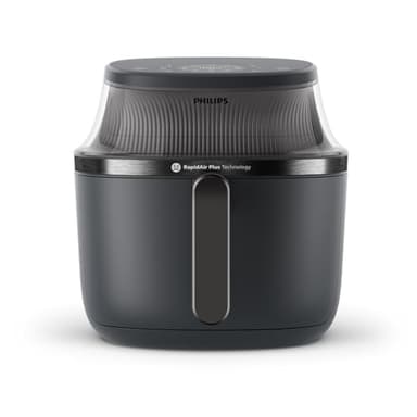 Philips Airfryer Serie 3000: freidora de aire con ventana, tecnología RapidAir Plus, 16 modos, 90% menos grasa, fácil limpieza, pantalla táctil y ahorro energético (NA330/00)