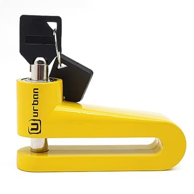 URBAN 922A Candado Moto Disco, ø10mm Más Seguro, Más Visible Más Disuasorio, Seguridad Compacta y Eficaz para Fácil Transporte, Antirrobo Bloqueo Pinza Disco Freno Moto, Bicicleta, Patinete Electrico