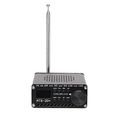 Receptor de Radio de Banda Completa, FM Am (MW y SW) SSB (LSB y USB) Radio Portátil de Onda Corta para Todas Las Bandas con Altavoz, Antena y Estuche de Aleación de Aluminio