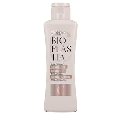 SALERM - Champú Molecular - Biokera Bioplastia - 300 ml - Champú sin Sulfatos ni Parabenos - Queratina Vegana - Revitaliza Fibra Capilar y Equilibra el Ph Tras Alisado - Cabello sin Encrespamiento