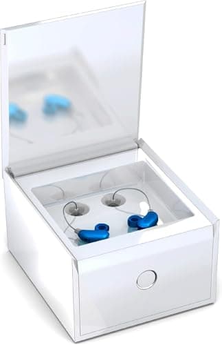 Audinell PerfectClean - Caja de Secado Deshumidificador y Limpiador para Audífonos - Lámpara UV -C - Elimina la suciedad y la transpiración - Secador y Limpiador blanco - Con solución limpiadora