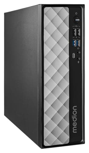 MEDION PC Sobremesa T80. Intel Core i5-12450H. 16GB RAM. 512GB SSD. Wi-Fi 6E. Windows 11. Diseño Potente. Color Negro. MD35423., Incluye Programa de Fiabilidad