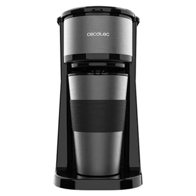 Cecotec Cafetera de Goteo con Termo Portátil Coffee 66 Drop&Go. 700 W, Capacidad 420 ml, Boquilla Antigoteo, Filtro Permanente o de Papel, Función Autoapagado, Depósito con Ventana