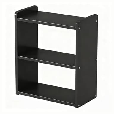 HLDJYLZS Estantería de Escritorio, Soporte para Impresora Madera, Organizador Compacto para Oficina en Casa(Black,17.7 * 11.8 * 23.6in)