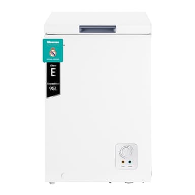 Hisense FT125D4AWE - Arcón Congelador Horizontal, Capacidad 95L, Alto 85 cm, Cesta con Asa, My Fesch Choice, Freezer Protect, Silencioso 40 dBA, Color Blanco