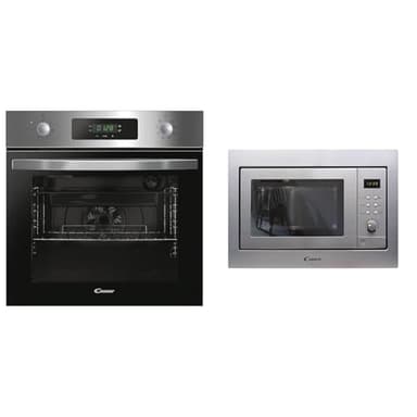 Candy Idea FIDC X625 L, Horno Multifunción, 70L, 2 Bandeja y 2 Rejillas, Ventilador Radial & MIC201EX, Microondas Integrable con Grill, 20L, 1250W, 8 Funciones, Digital, 8 Programas, Plat
