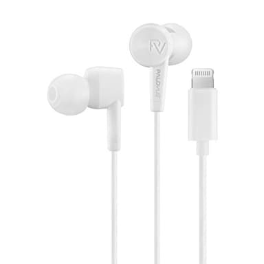 PALOVUE Auriculares Lightning compatibles con iPhone 14, iPhone 13, iPhone 12, 11 Pro MAX, iPhone X, XS, MAX, XR, iPhone 8, 7 Plus, Certificado MFi con Controlador de micrófono SweetFlow (Blanco)