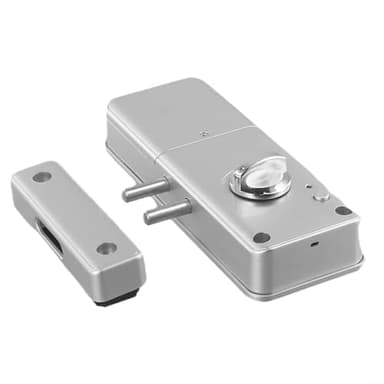 Cerradura invisible controlada por aplicación Tuya para solución de seguridad inteligente para puertas de madera interiores (para Tuya Lock plateado)