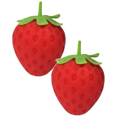 Genérico 2pcs Fresa Fidget Squeeze Toy,Juguetes Antiestrés para Adultos y Niños Ansiedad Terapia de Manos Sensory Fidget Juguetes relajantes para ayudar a la ansiedad