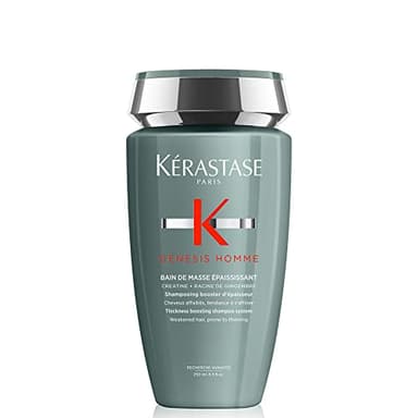 Kérastase Genesis Homme, Champú Anticaída para Aumentar Densidad, Para pelo fino y debilitado, Bain de Masse Épaississant, 250 ml