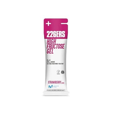 226ERS - High Fructose, Gel Energético para Deportistas, con Maltodextrina y Fructosa, Vegano y Sin Gluten, Aporte Hidratos de Carbono, Sabor Fresa, 1 Gel x 80 g
