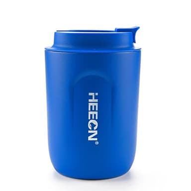 HEECN® Palm -Taza térmica de doble pared de acero inoxidable, con aislamiento al vacío, MINI Taza térmica portátil, sin fugas, sin BPA (azul)