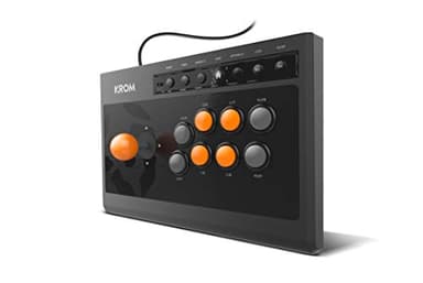 KROM KUMITE - Gamepad Arcade Multiplataforma, Fighting Stick, Joystick, modos D-Pad o X/Y input, compatible PC, PS3, PS4 y XBOX One
