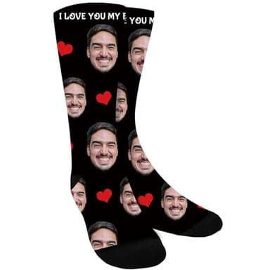 iDIY Calcetines personalizados con foto de cara - calcetines divertidos Regalos personalizados con foto para mujeres y hombres, regalos divertidos para cumpleaños y Navidad