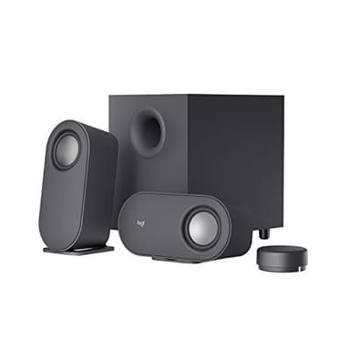 Logitech Z407 Altavoces con Bluetooth para Ordenador Subwoofer, Bajos de 20 vatios, Control inalámbrico, Sonido Envolvente, portátil, Varias entradas, Altavoces compactos de Doble posición, USB-Negro