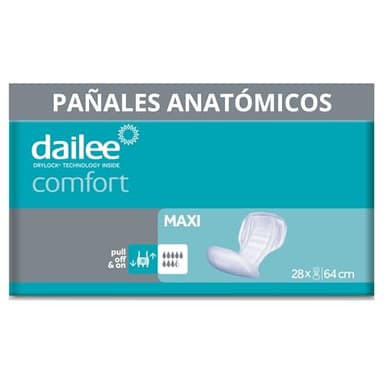 Dailee Comfort Maxi - 112 Pañales Adultos Protector Incontinencia - Compresas absorbentes para Ancianos, Hombre y Mujer 8,5 gotas - Comodos, Protectivos y Delicados