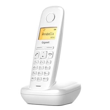 Gigaset A170 - Teléfono DECT inalámbrico - Pantalla Gráfica Iluminada - Fácil de Usar - Instalación Sencilla, Color Blanco [Versión Española]