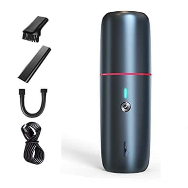 Aspiradora de Mano inalámbrica Mejorada para Coche, Mini portátil de Alta Potencia, Recargable, Ideal para Uso en seco y húmedo, hogar, Cocina y Pelo de Mascotas (Azul Marino).