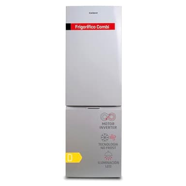Corbero - Frigorífico Combi | CCH324EW | No Frost | 293L | 186 cm | Cajón Crisper | Estantes de cristal ajustables | Hueveras y Cubiteras | Luz Led | Blanco
