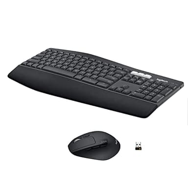 Logitech MK850 Combo Teclado y Ratón Multidispositivos, 2.4 GHz/Bluetooth, Estructura Curvada, Ratón Inalámbrico,12 Botones Programables,Batería de hasta 3 Años,PC/Mac,Disposición QWERTY Español,Negro