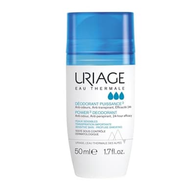 Uriage Desodorante Triactivo - Anti-Olor, Anti-transpirante - Desodorante Eficacia 24H para la Sudoración prolífera