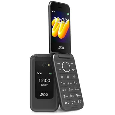 SPC Wild – Teléfono básico 4G para Desconexión Digital y Primera Conexión Segura | Cámara, Doble Pantalla, Botón SOS y Batería de 7 Días | Negro