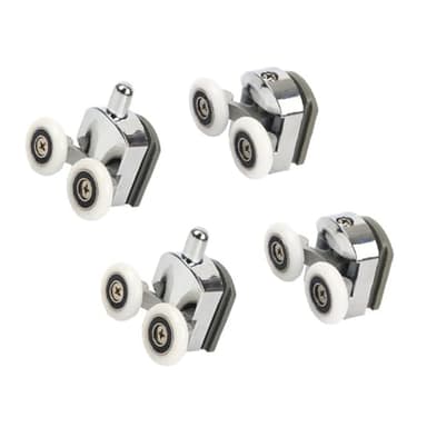 WeddHuis 4 piezas rodamientos de mampara corredera de ducha doble,ducha,repuesto ducha,rodamiento,23 mm Ruedas de Baño,Puertas de Cabinas de Ducha,Rodillos de Recambio para Las Puertas